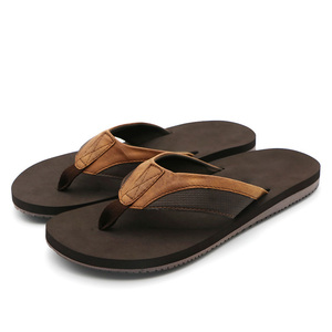 Chanclas de cuero con punta abierta para hombre de PU de buena calidad del proveedor de China, ligeras y antideslizantes para verano e invierno - Product Image 2