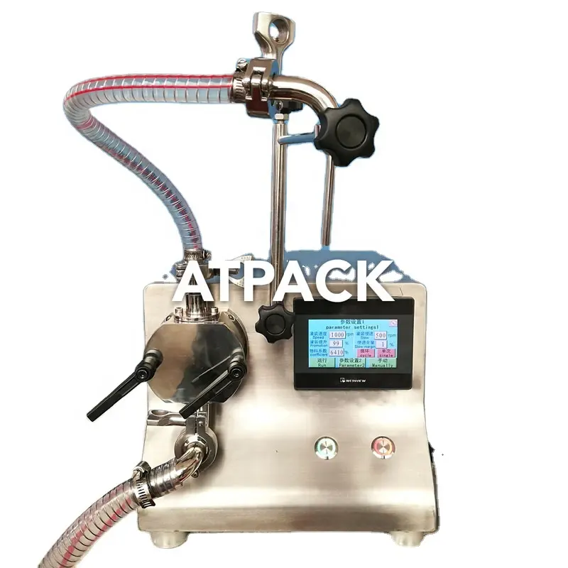 Atpack high-accuracy gear pump High-speed BIB Filler Vitop Scholle Tap Bag in Box filling machine with CE GMP