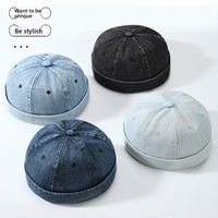 Cappellino da Baseball in Denim Lavato Stile Coreano, 100% Cotone, Regolabile, per Tutte le Stagioni, a 6 Pannelli, per Coppie