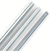 DIN975 Galvanized Carbon Steel Threaded Rod, Full Thread Stud, Fully Threaded Bolt, All-thread Screw M4 M5 M6 M8 M10 M12 DIN975