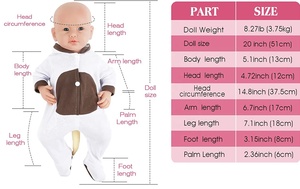 Muñeca <span class=keywords><strong>Reborn</strong></span> <span class=keywords><strong>de</strong></span> <span class=keywords><strong>Silicona</strong></span> <span class=keywords><strong>de</strong></span> Cuerpo Completo, Realista, <span class=keywords><strong>de</strong></span> 20 Pulgadas, Bebé Recién Nacido, No <span class=keywords><strong>de</strong></span> Vinilo - Product Image 3