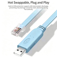 Câble de contrôle de routeur FTDI USB, câble série USB FTDI RS232, console USB RJ45 pour commutateur, cuivre sans oxygène