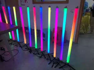 Tubo de iluminación led para club de escenario y fiesta de baile, barra de luz de píxel programable, DC24V, 360 rgb, PC lechosa