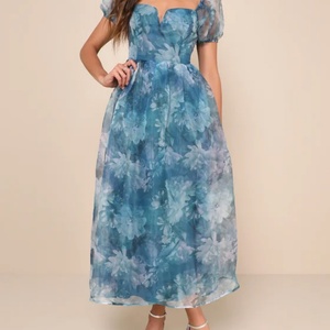 Robe midi élégante et magnifique en organza à nouer dans le dos pour femmes - Product Image 5