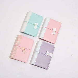 Quaderno Creativo A6 con Fiocco in Paillettes PU per Studenti, 6 Fori, Ricaricabile, con Cinturino - Product Image 2