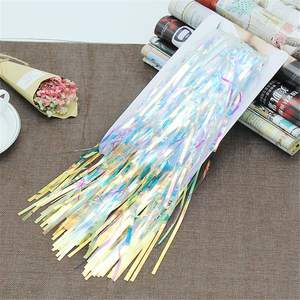 A Sunflower Metallic Foil Fringe 6.5Ft Iridescent Fringe Holidays Party Photo Backdrop Multicolor Curtain <strong>Door</strong> <strong>Streamers</strong> - Product Image 4