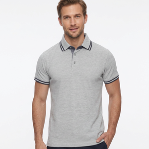 Camiseta Polo de Algodón y Poliéster para Hombre, Cuello Clásico, Bordado Personalizado, Fabricante OEM, Venta al Por Mayor Directa de Fábrica - Product Image 2