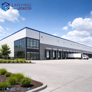 Modular Prefabricated Steel Structure Building Heavy Exhibition <strong>Hall</strong> and Factory Showroom with Welding Processing Service - Product Image 1