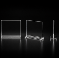 Support de menu de table en acrylique transparent, double face, avec bord poli, pour restaurant, café, bar, hôtel