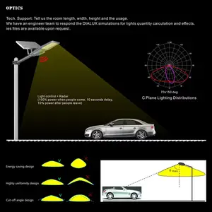 Lâmpada solar de rua solar de 400 W para uso externo, economizadora de energia, à prova d'água, lâmpada solar dividida, luz de rua solar