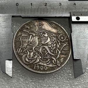 Moneta Commemorativa 3D con Rilievo, Teschio di Pirata, Capitano <span class=keywords><strong>Jack</strong></span> Sparrow dei Caraibi, Dollaro Americano Personalizzato - Product Image 1