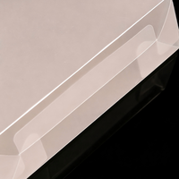 Boîte rectangulaire en plastique PET personnalisée de qualité supérieure, respectueuse de l'environnement, avec estampage à chaud doré, options personnalisables, emballage cadeau de luxe, vente au détail, épicerie