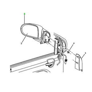 Conjunto de espejo retrovisor para Jeep Compass Patriot 2014, 5LV65DX8AC 5LV64DX8AC, pieza de repuesto nueva de cristal - Product Image 4