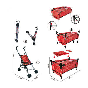 Kunststoff Rollenspiel Spielzeug 5 Stück Puppen zubehör Set Baby Doll Hochstuhl - Product Image 6