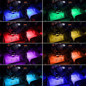 Neon 36 48 72 LED <span class=keywords><strong>Car</strong></span> Interior Ambient Foot Light Wireless Remote Music APP Control Auto RGB Atmósfera Lámpara decorativa - Product Image 6