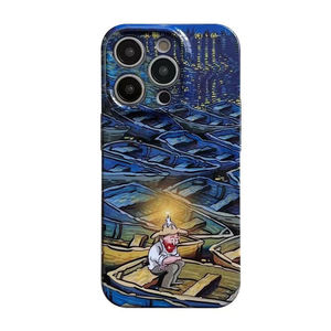 Custodia rigida in plastica per telefono con pittura a olio retrò per iphone 11 12 13 pro max, per custodia per iphone 14 art - Product Image 5
