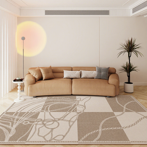 EiffelHome - Alfombra Antideslizante de Fibra de Poliéster de Estilo Wabi-Sabi, Moderna, Sencilla y de Alta Gama para Sala de Estar y Dormitorio, Lavable a Máquina - Product Image 5