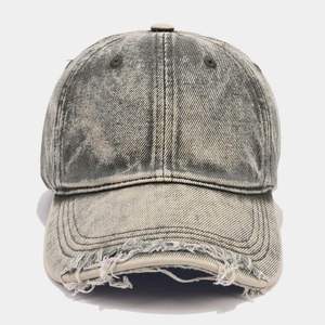Korean Brand Fashion Hole Soft Distressed Dad <b>Hats</b> Custom Female Art Retro Washed Baseball Dad Distressed <b>Hat</b> Men - Product Image 4