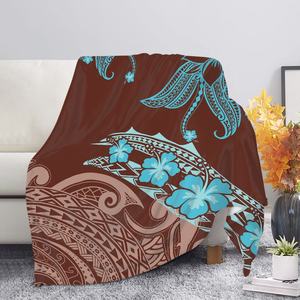 Custom Polynesian Red Tribal Pattern <strong>Home</strong> <strong>Textiles</strong> Super Soft Warm Sublimation Throw with Logo Sofa Bedding Blanket - Product Image 4