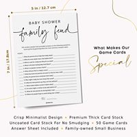 Cartes de jeu de querelles familiales de style anime pour la fête prénatale Cadeau parfait pour garçons ou filles