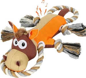 Juguete de Peluche Interactivo con Sonido para Perros, Juguete Masticable Resistente con Sonido para Limpiar los Dientes, Juguete para Perros - Product Image 1