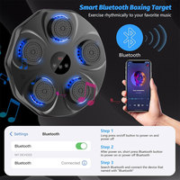 Appareil de boxe électronique intelligent avec cible musicale et lumière LED, mini machine d'entraînement de boxe musicale intelligente