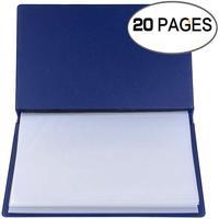 Album de collection de devises en cuir durable de 20 pages, relié par couture, avec pages en PVC pour la conservation de timbres et de monnaies, taille et couleur personnalisables