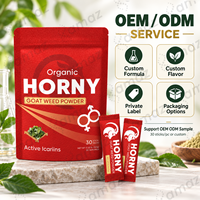 Poudre d'Epimedium (Horny Goat Weed) en Sachets Individuels de 5g, Marque Privée OEM, Formule Personnalisée, Fabricant