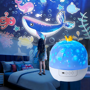 <span class=keywords><strong>Proyector</strong></span> de Estrellas Crown 21 en 1, Lámpara de Noche LED para Niños, con Ajuste de Brillo, para Niñas y Niños Pequeños - Product Image 1