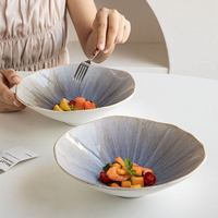 Ensemble de bols à dessert et à salade de fruits en porcelaine nordique moderne de 7,5 pouces, bols à ramen en céramique écologiques