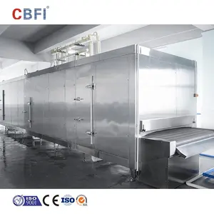 Refroidisseur d'air IQF Tunnel de congélation pour les crevettes blanches sud-américaines de haute qualité Equateur