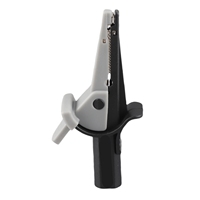 Pince de test isolée sûre avec ouverture de 20 mm et prise banane de 4 mm pour voitures, camions et projets électriques - Noir