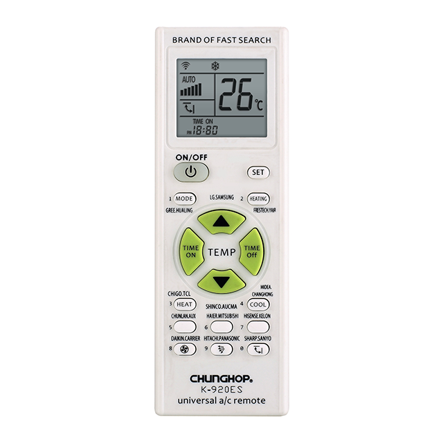 For K-920ES Wholesale <strong>Universal</strong> Air Conditioner <strong>Remote</strong> Control Automatic Fixed <strong>Code</strong> Plastic Material Fast Search Function