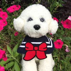 Toalla de saliva para mascotas, ajuste lindo de lana de dibujos animados tejido perro gato <span class=keywords><strong>Collar</strong></span>, babero aseo arco diseño perro bufanda, bufanda para mascota - Product Image 4