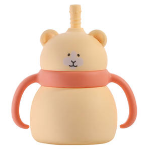 Vaso de Agua de Silicona para Bebés con Logotipo Personalizado, Libre de BPA, con Dibujos Animados, Asas Dobles, Gran Capacidad, para Beber, Alimentar y Aprender - Product Image 6