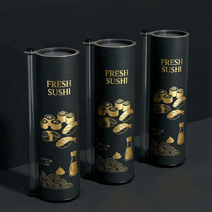 LOKYO - Tubo de Papel Ecológico Personalizado para <span class=keywords><strong>Sushi</strong></span>, Reciclable y Portátil, con Botella para Salsa - Product Image 4