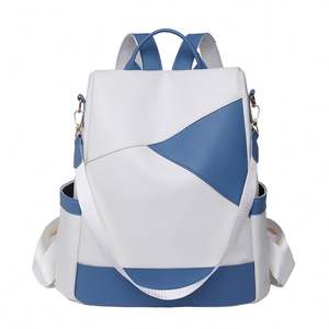 Mochila elegante, ligera y personalizable de cuero de alta calidad para mujer con cierre de cremallera y amplio espacio, ideal para el trabajo. - Product Image 1