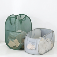 Panier de rangement pliable personnalisé en nylon Oxford et maille, durable, design peu encombrant, pour vêtements, jouets, panier à linge pop-up domestique SX