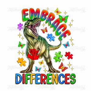 ドラゴン抱擁デザインデカール自閉症DTFアイロン乗り継ぎステッカーパーカーTシャツ - Product Image 2