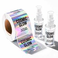 Étiquette personnalisée pour cosmétiques et soins de la peau, résistante à l'huile, imperméable, holographique, en PP adhésif, compatible laserjet, durable, vierge