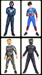 Traje de Cosplay de manga larga para niños 2024 para fiestas de Halloween y representaciones teatrales con máscara y mono de soldado de guerra de capa - Product Image 6