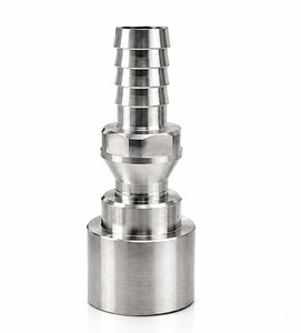Conector y adaptador de manguera de acero inoxidable mecanizado por CNC de primera calidad para conexiones de manguera a presión seguras - Product Image 1