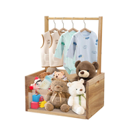 Panier cadeau en bois polyvalent pour bébé avec poignée
