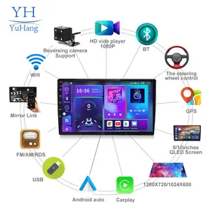 YuHang 7862 9/10 inç araba Android dokunmatik ekran GPS Stereo radyo navigasyon sistemi ses oto elektronik Video araç DVD oynatıcı oyuncu