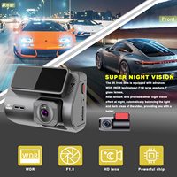 Caméra embarquée double objectif HD 4K+2K, double caméra avant et arrière, DVR de voiture, caméra embarquée double objectif, Wifi, GPS, dashcam 4K