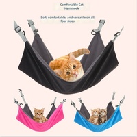 Hamac suspendu pour chat, lit pour chat en polaire réglable pour l'intérieur et l'extérieur, perchoir chaud pour animaux de compagnie pour l'automne et l'hiver