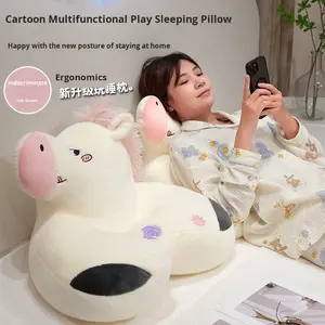 Jouets de cheval en peluche multifonctionnels Oreiller de lit en peluche super doux Remplissage en coton PP pour adultes pour lire et regarder - Product Image 3