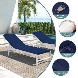 Outdoor Sofa <b>Cushion</b> 41.3x21.7in Water Resistant Seat <b>Back</b> Cover for Patio Chair Recliner Home Use - Product Image 2