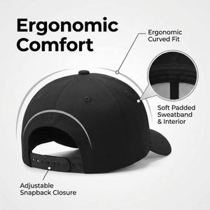 Casquette de baseball unisexe OEM personnalisée à 6 panneaux, imperméable, perforée au laser, haute performance, pour le sport et le golf - Product Image 5