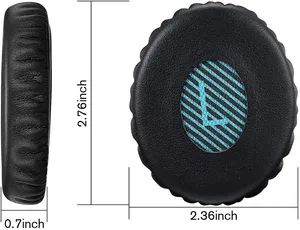 Coussinets d'oreille de remplacement en cuir protéiné pour casque <span class=keywords><strong>Bose</strong></span> OE2 OE2i <span class=keywords><strong>SoundTrue</strong></span> SoundLink, coussinets en mousse à mémoire de forme - Product Image 1